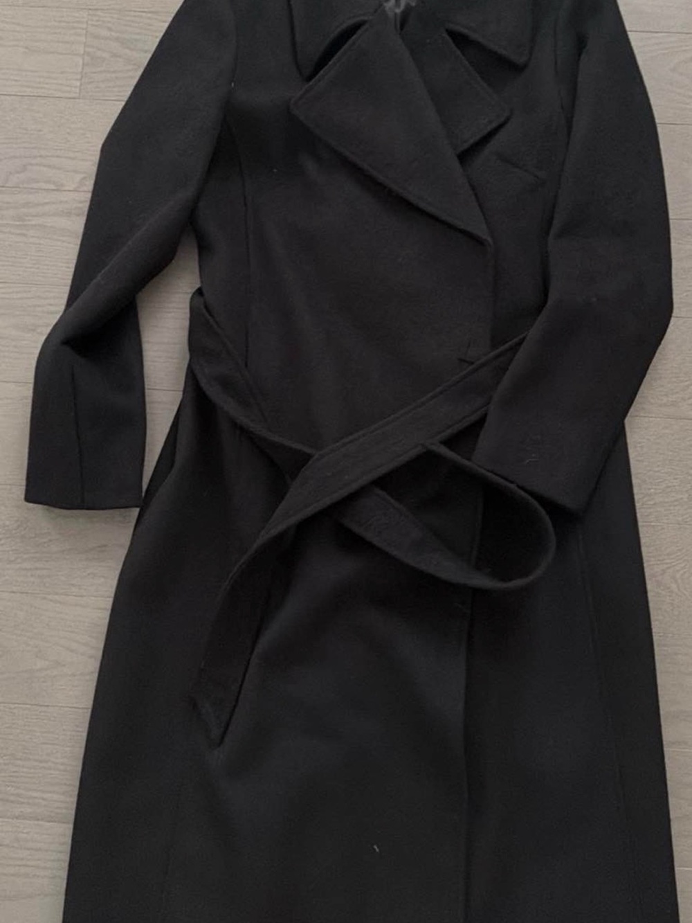 Karl Lagerfeld Black Long Coat - size L